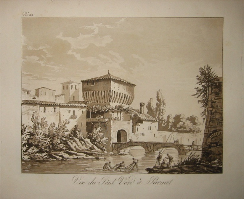 Naudet - Debucourt Vue du Pont Verd à  Parme 1820 Parigi (Firmin Didot)